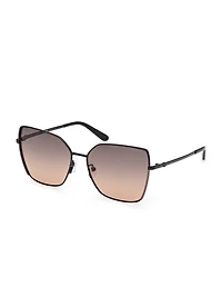 Geometric Butterfly Metal Sunglasses