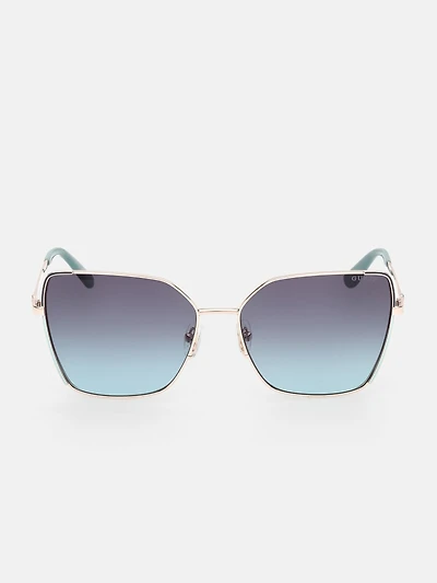 Geometric Butterfly Metal Sunglasses