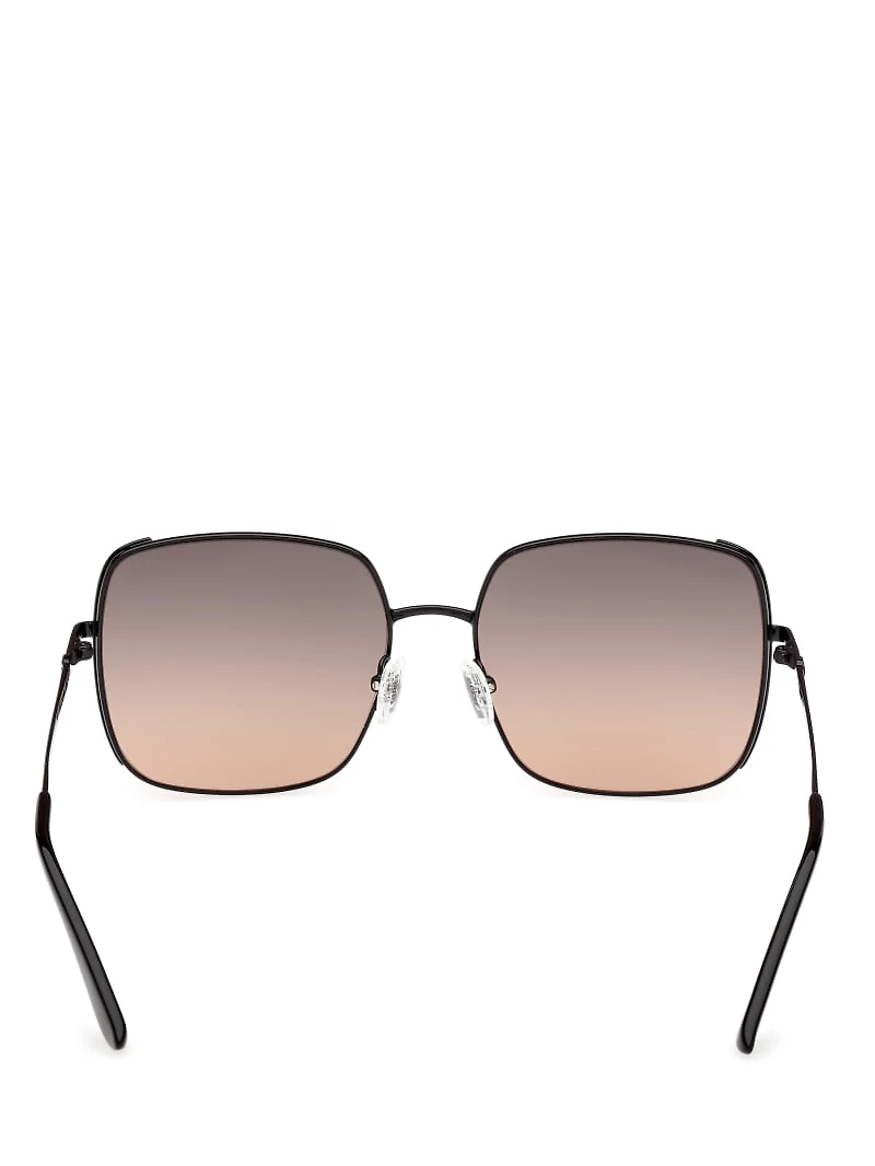 Oversized Square Metal Sunglasses