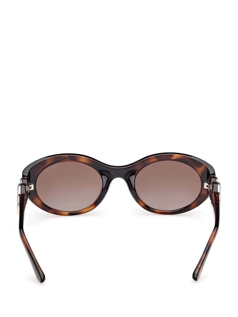Oval Peony Plastic Sunglasses