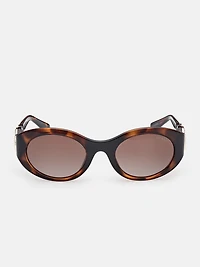 Oval Peony Plastic Sunglasses