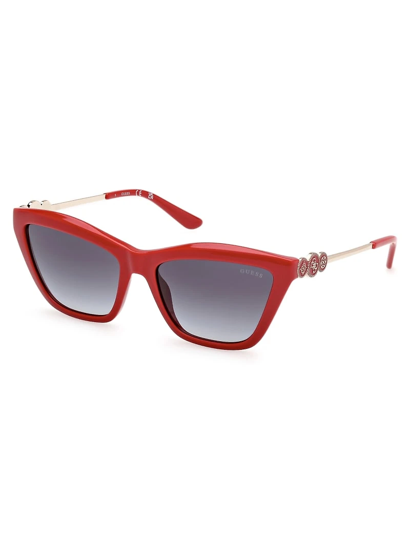 Cat-Eye Signature Plastic Sunglasses
