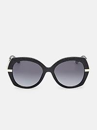 Geometric Transparent Plastic Sunglasses
