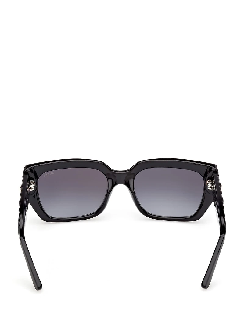 Leigh-Anne Rectangular Plastic Sunglasses