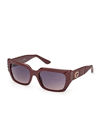 Leigh-Anne Rectangular Plastic Sunglasses
