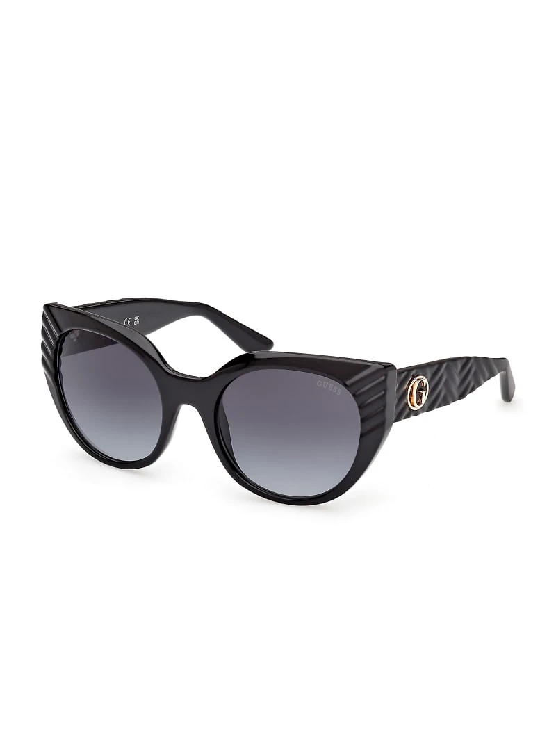 Adina Cat-Eye Plastic Textured Sunglasses