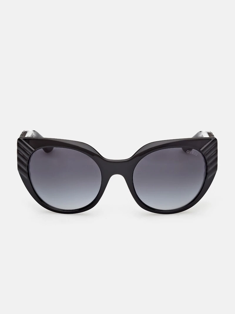 Adina Cat-Eye Plastic Textured Sunglasses