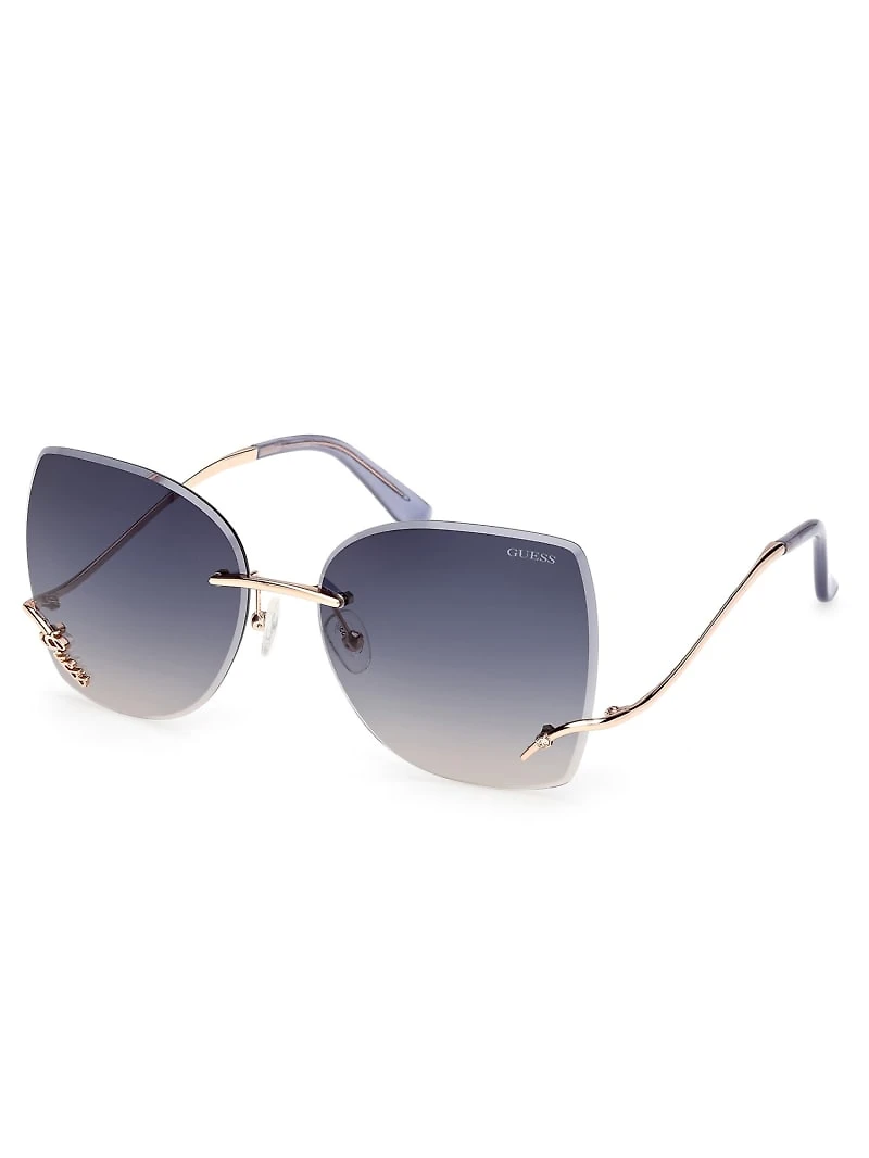 Raelynn Square Rimless Sunglasses