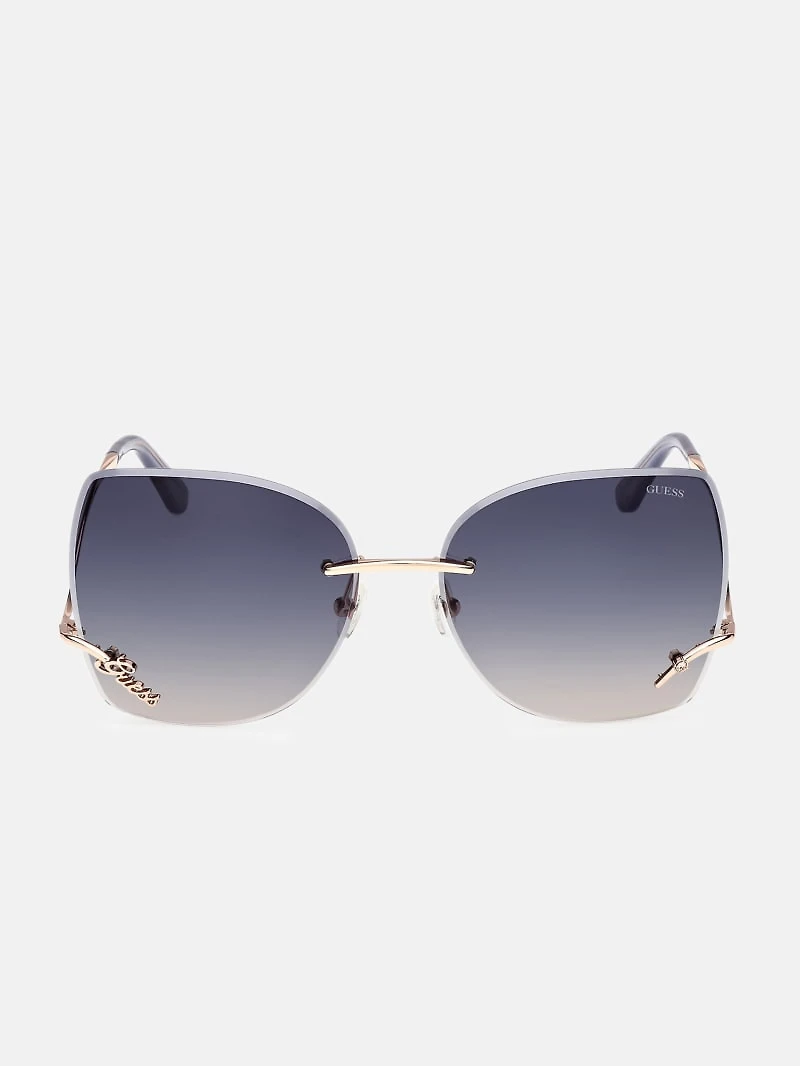 Raelynn Square Rimless Sunglasses