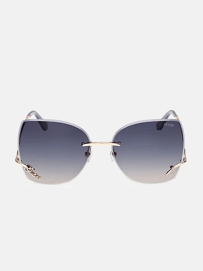 Raelynn Square Rimless Sunglasses