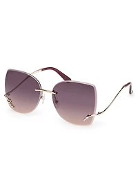 Raelynn Square Rimless Sunglasses