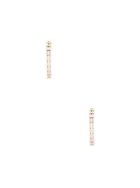 Gold-Tone Large Crystal Hoop Earrings