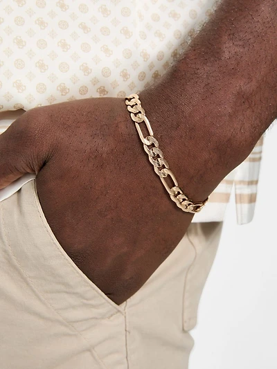 14K Gold-Plated Etched Chunky Bracelet