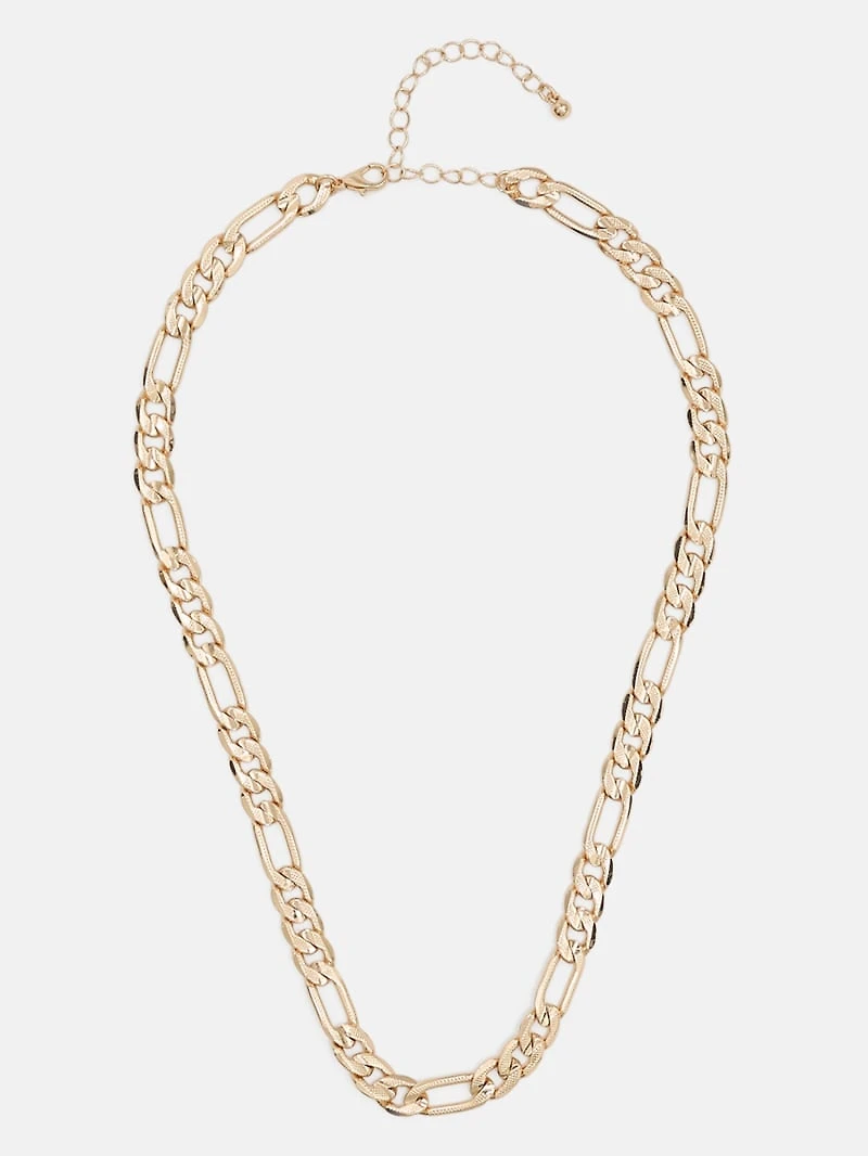 14K Gold-Plated Etched Chunky Necklace