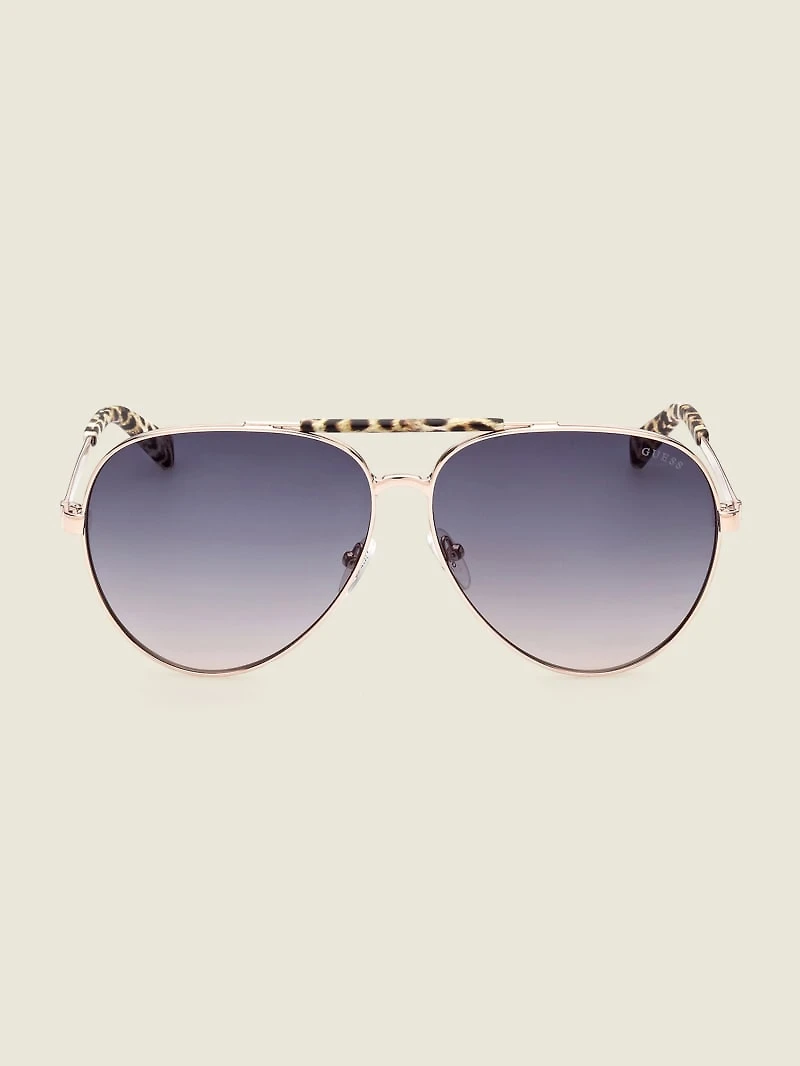 Aviator Logo Sunglasses