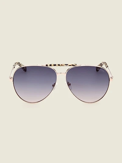 Aviator Logo Sunglasses