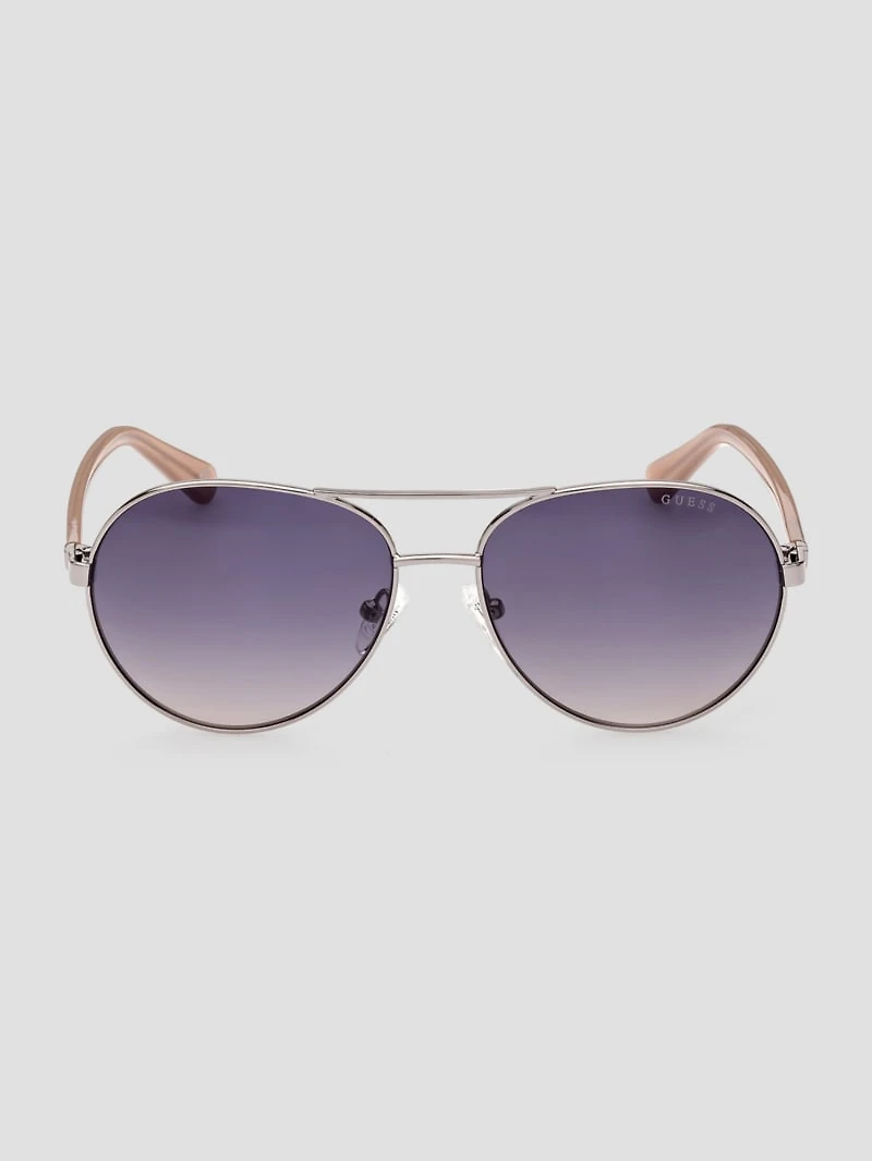 Gold-Tone Aviator Sunglasses