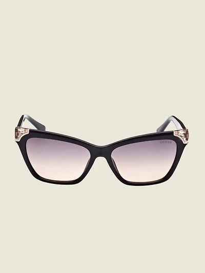 Tortoise Plastic Square Sunglasses