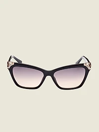 Tortoise Plastic Square Sunglasses