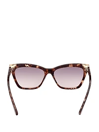 Tortoise Plastic Square Sunglasses