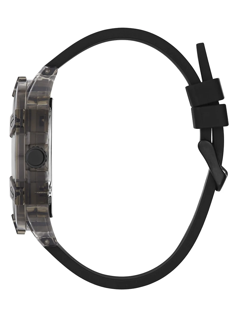 Black and Pink Multifunction Watch