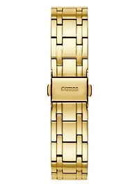 Gold-Tone and Green Analog Watch