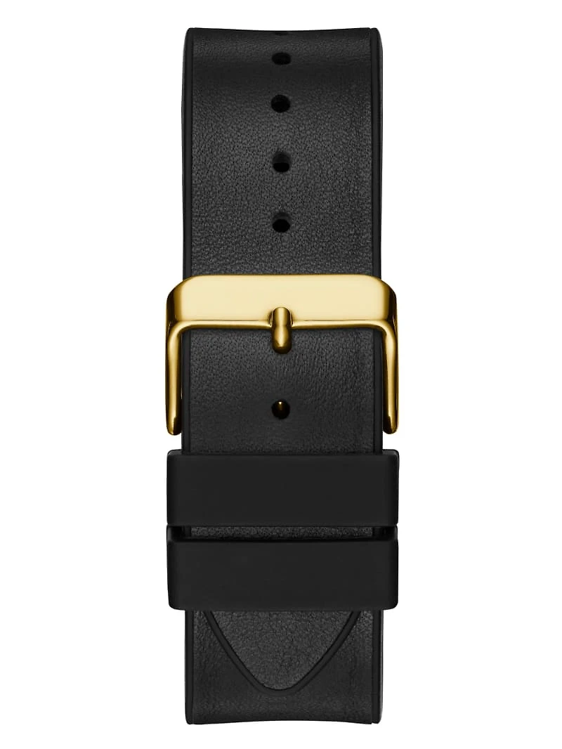 Black And Gold-Tone Square Multifunction Watch