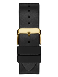 Black And Gold-Tone Square Multifunction Watch