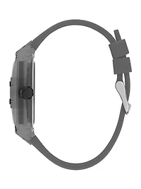 Gray Plastic and Silicone Multifunction Watch