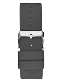 Gray Plastic and Silicone Multifunction Watch