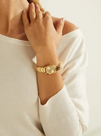 Gold-Tone Diamond Analog Watch