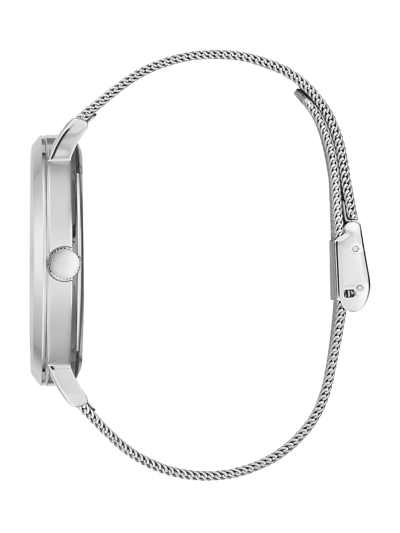 Silver-Tone Analog Mesh Watch