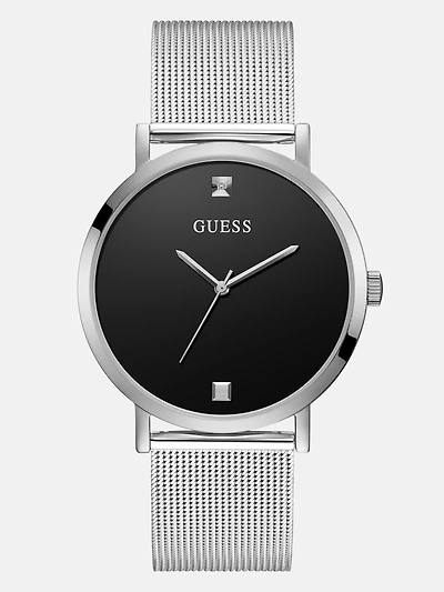 Silver-Tone Analog Mesh Watch