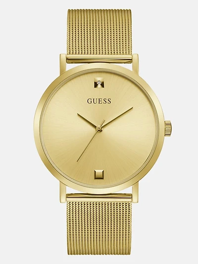 Gold-Tone Diamond Analog Watch