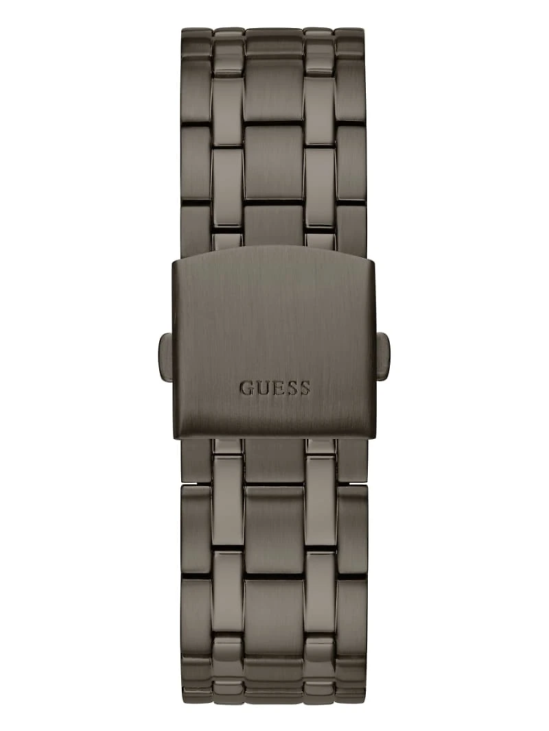 Dark Silver-Tone Multifunction Watch