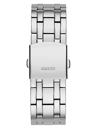 Silver-Tone Crystal Multifunction Watch
