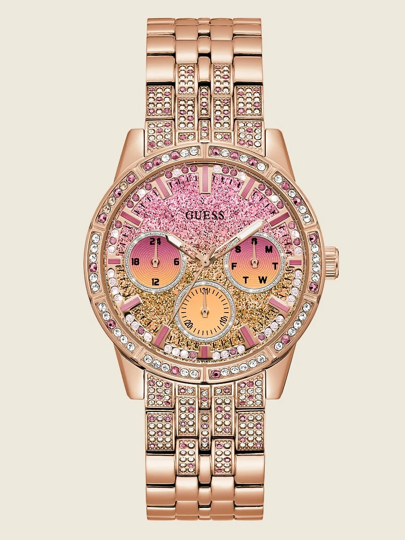 Rose Gold-Tone Multifunction Watch