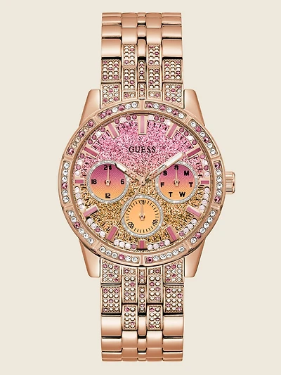 Rose Gold-Tone Multifunction Watch