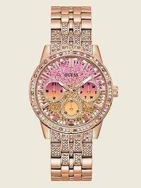 Rose Gold-Tone Multifunction Watch