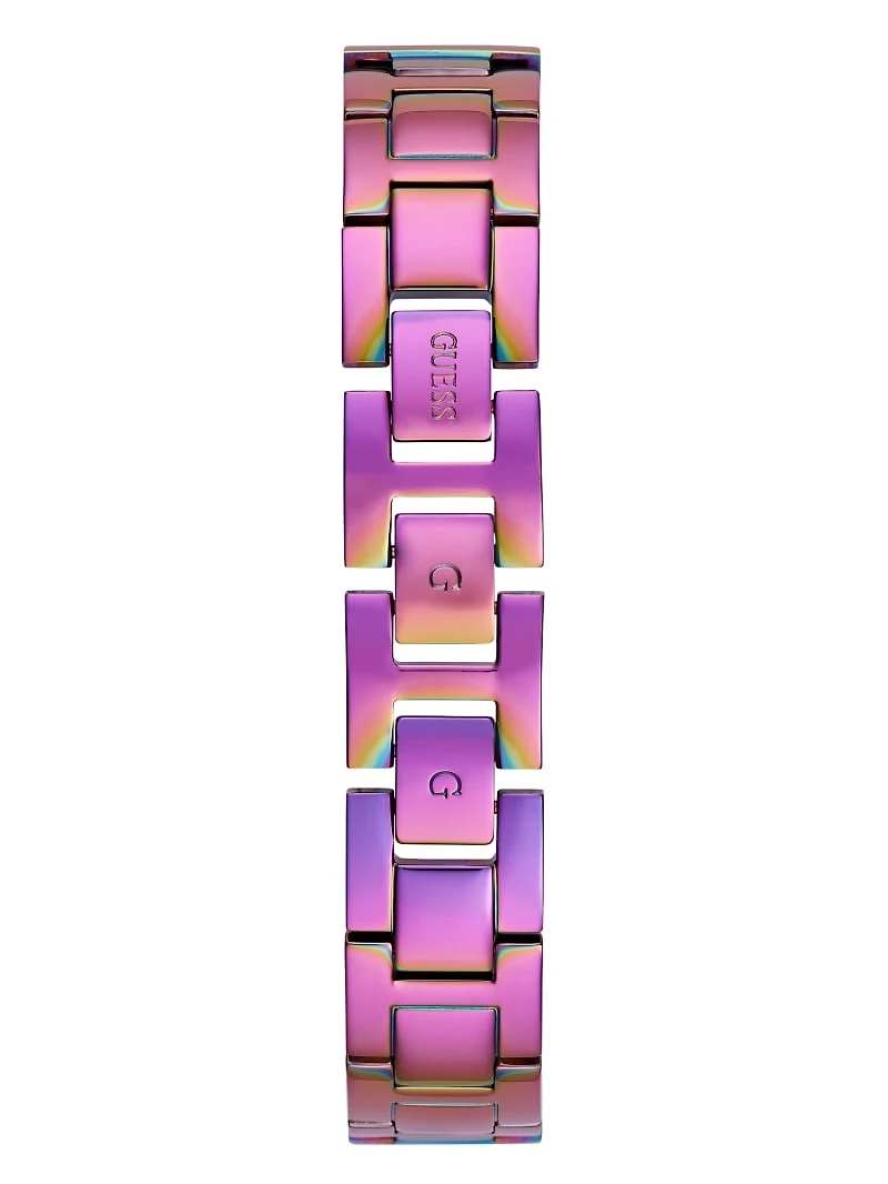 Iridescent Rhinestone Analog Watch