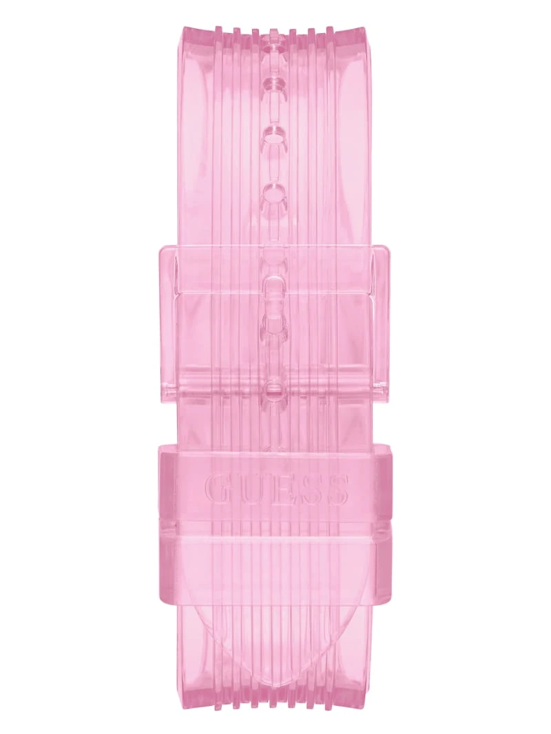 Pink Transparent Multifunction Watch