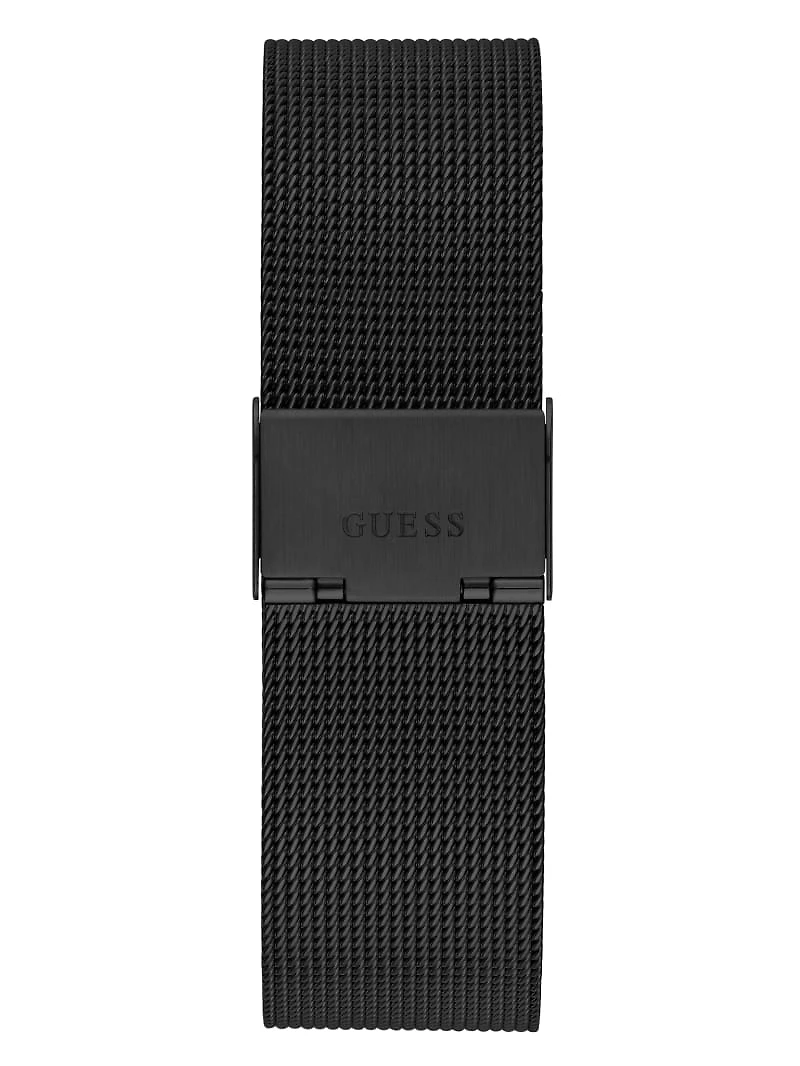 Black Analog Mesh Watch