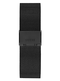 Black Analog Mesh Watch