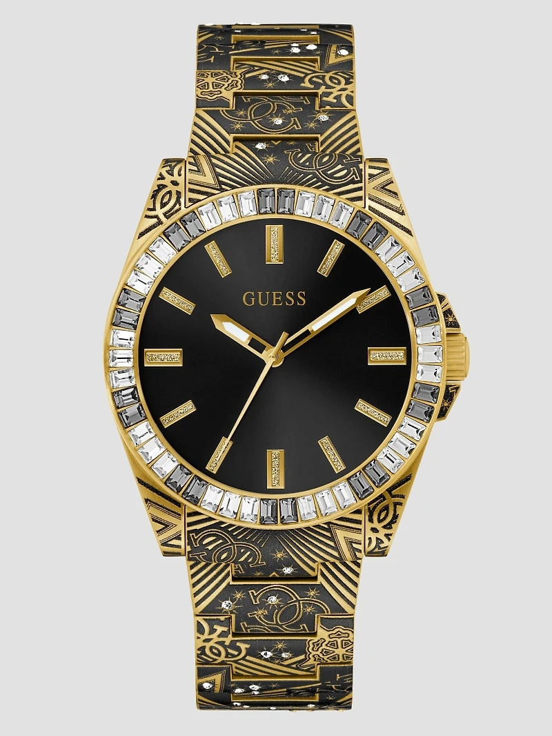 Printed Gold-Tone Analog Watch