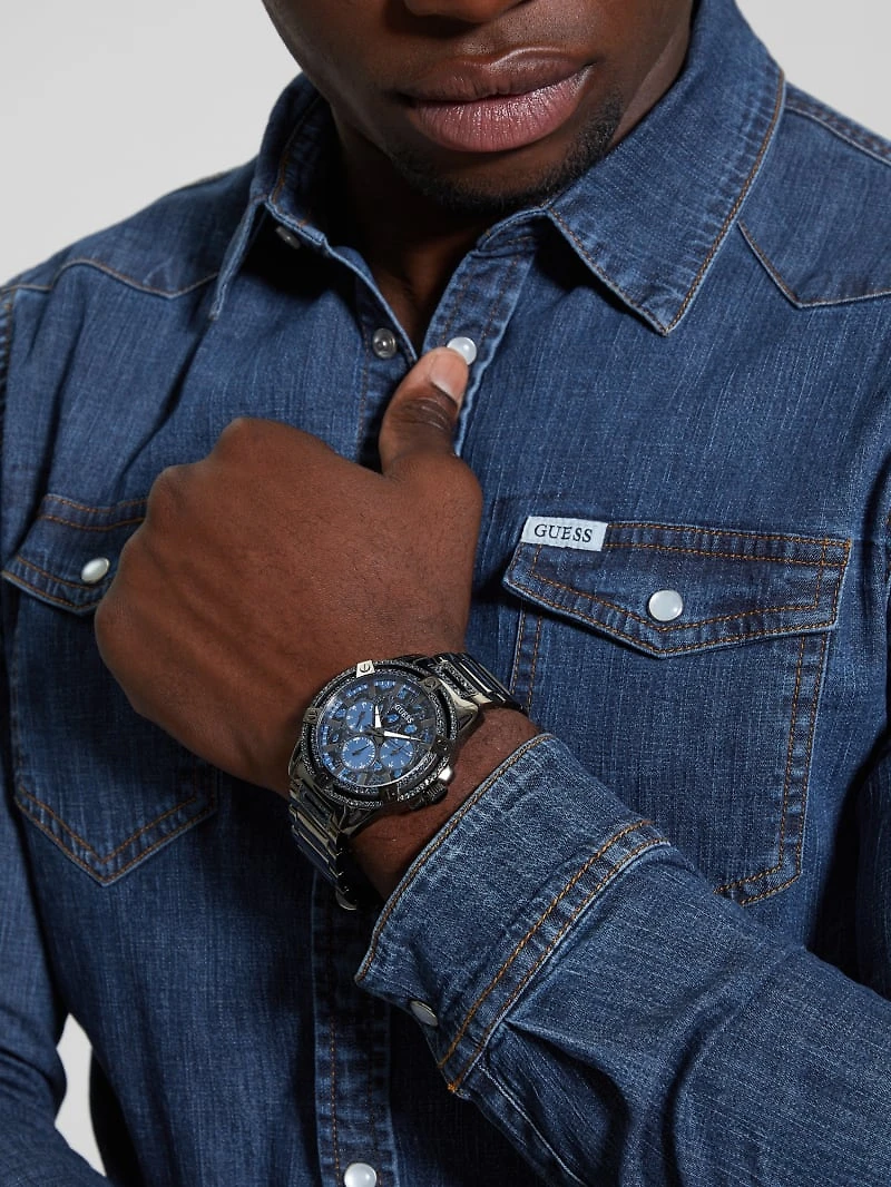 Blue Multifunction Watch