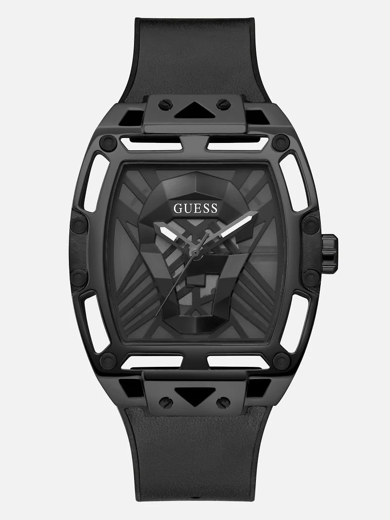 Black Analog Cutout Watch