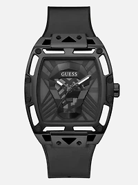 Black Analog Cutout Watch