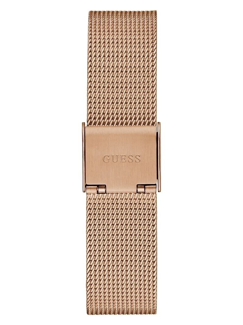 Rose Gold-Tone Triangle Mesh Analog Watch