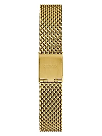 Gold-Tone Mesh Diamond Analog Watch