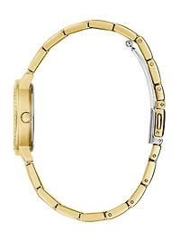 Gold-Tone and Black Analog Watch